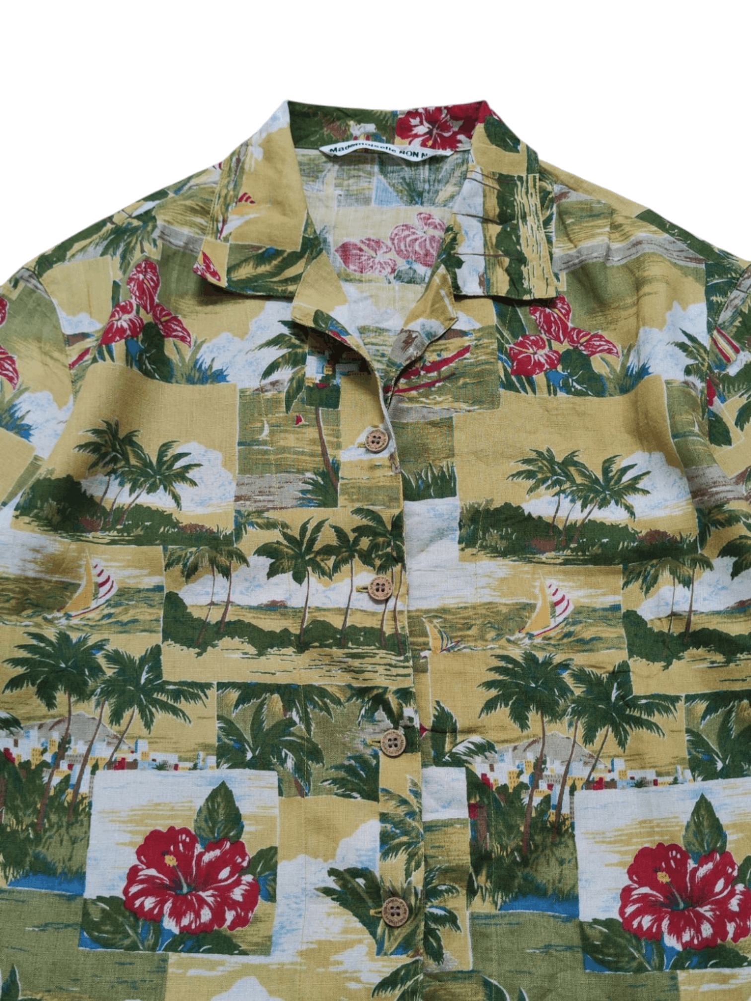 Mademoiselle Non Non Vintage Mademoiselle NON NON Hawaiian Open Collar Shirt Size M / US 6-8 / IT 42-44 - 2 Thumbnail
