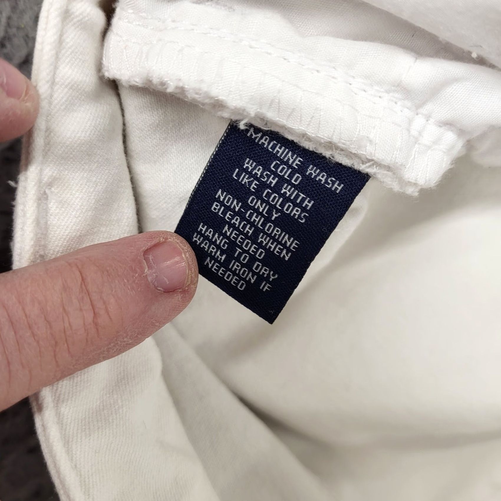 Chaps VINTAGE CHAPS Ralph Lauren White Denim Womens Size 12 Ankle Chino Pants 32x26 Size 34" / US 12 / IT 48 - 4 Thumbnail