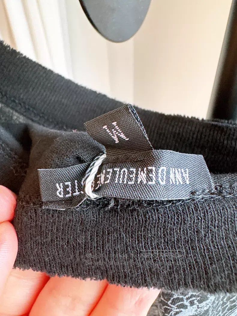 Ann Demeulemeester Ann Demeulemeester Black, irregular fringed T-shirt Size M / US 6-8 / IT 42-44 - 4 Thumbnail
