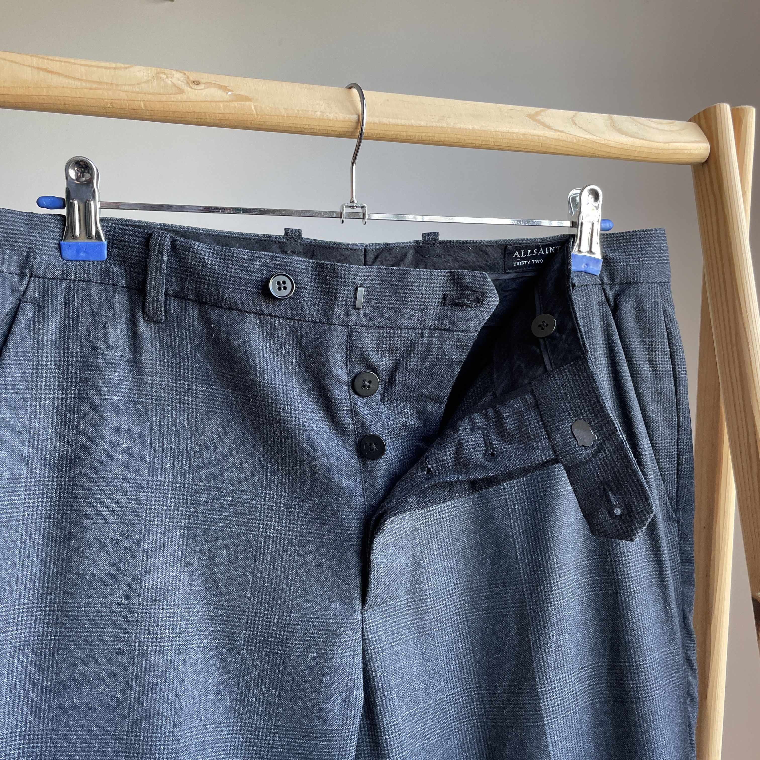 Allsaints Allsaints Check Wool Dayton Cropped Dress Trousers Size 32 Size US 32 / EU 48 - 5 Thumbnail