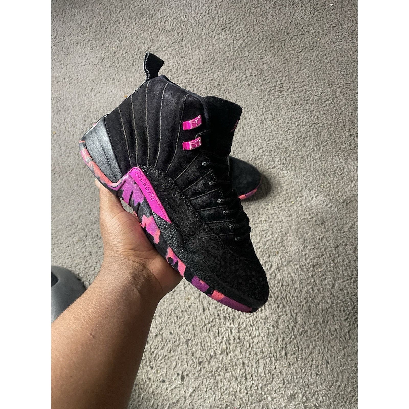 Size Nike Air Jordan 12 Retro Doernbecher Black Pink