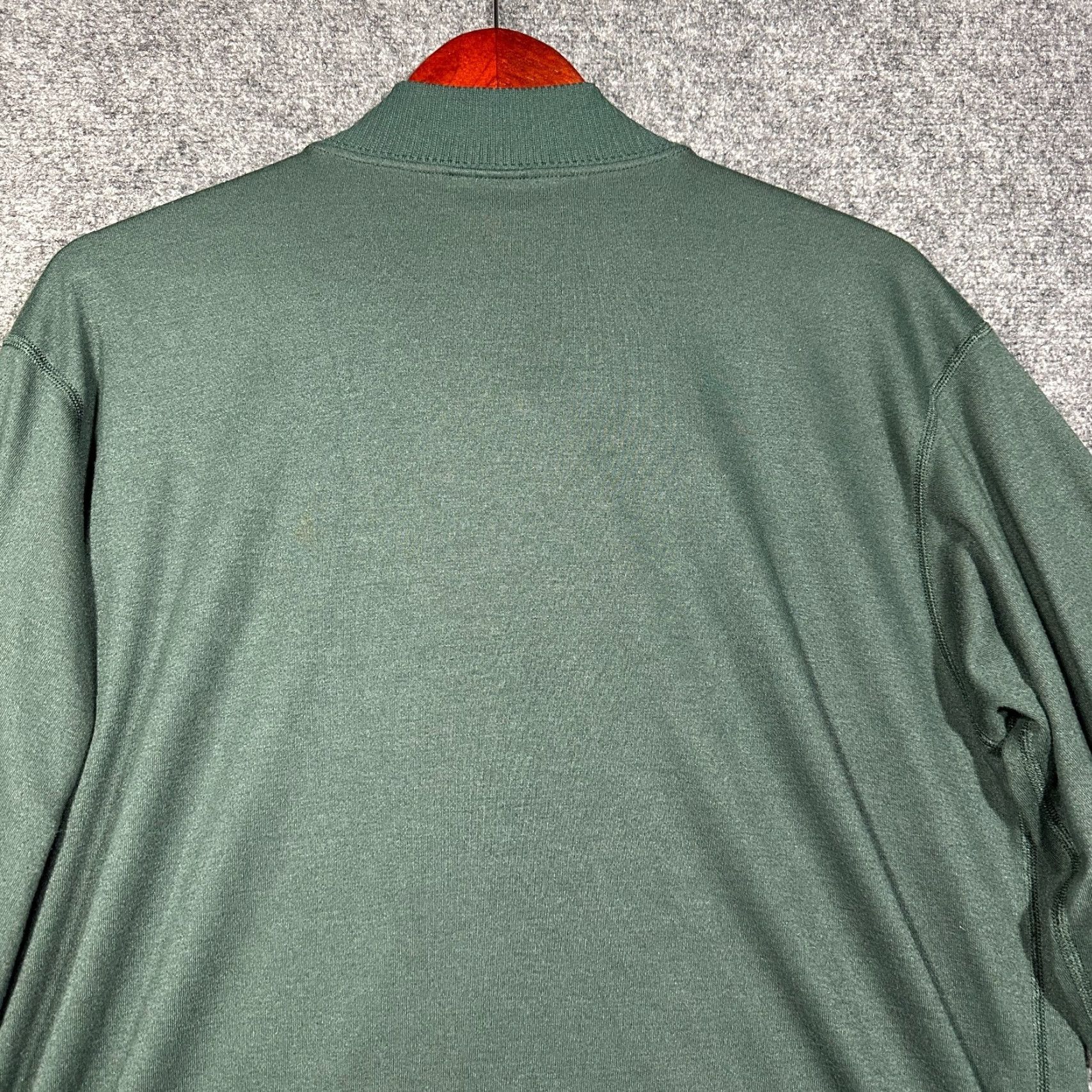 Vintage Cabela's Pullover Mens L Green Knit 1/4 Zip Thumb Holes Ribbed Cuffs Activewear Casual Jacket Shirt Size US L / EU 52-54 / 3 - 6 Thumbnail