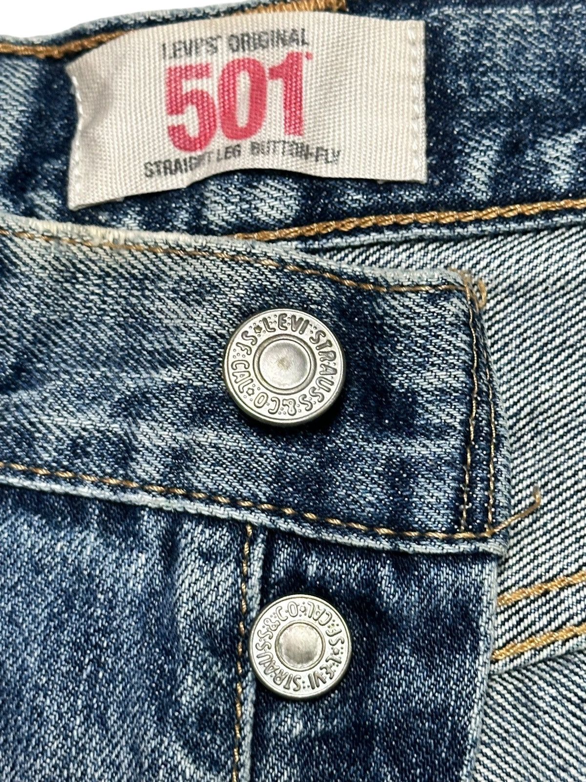 Levi's Levis 501 Vintage Y2K With Distressed Straight Leg Butterfly Size US 30 / EU 46 - 7 Thumbnail