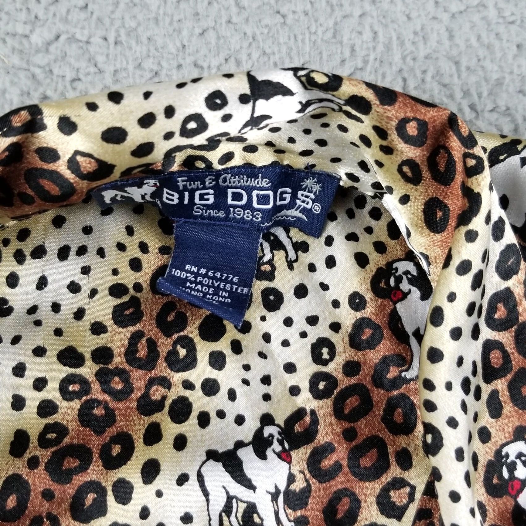 Big Dogs Vintage Big Dogs Sleep Shirt Large Pajama Shirt Cheetah Silky AOP Y2K Flaw Size US XL / EU 56 / 4 - 2 Thumbnail