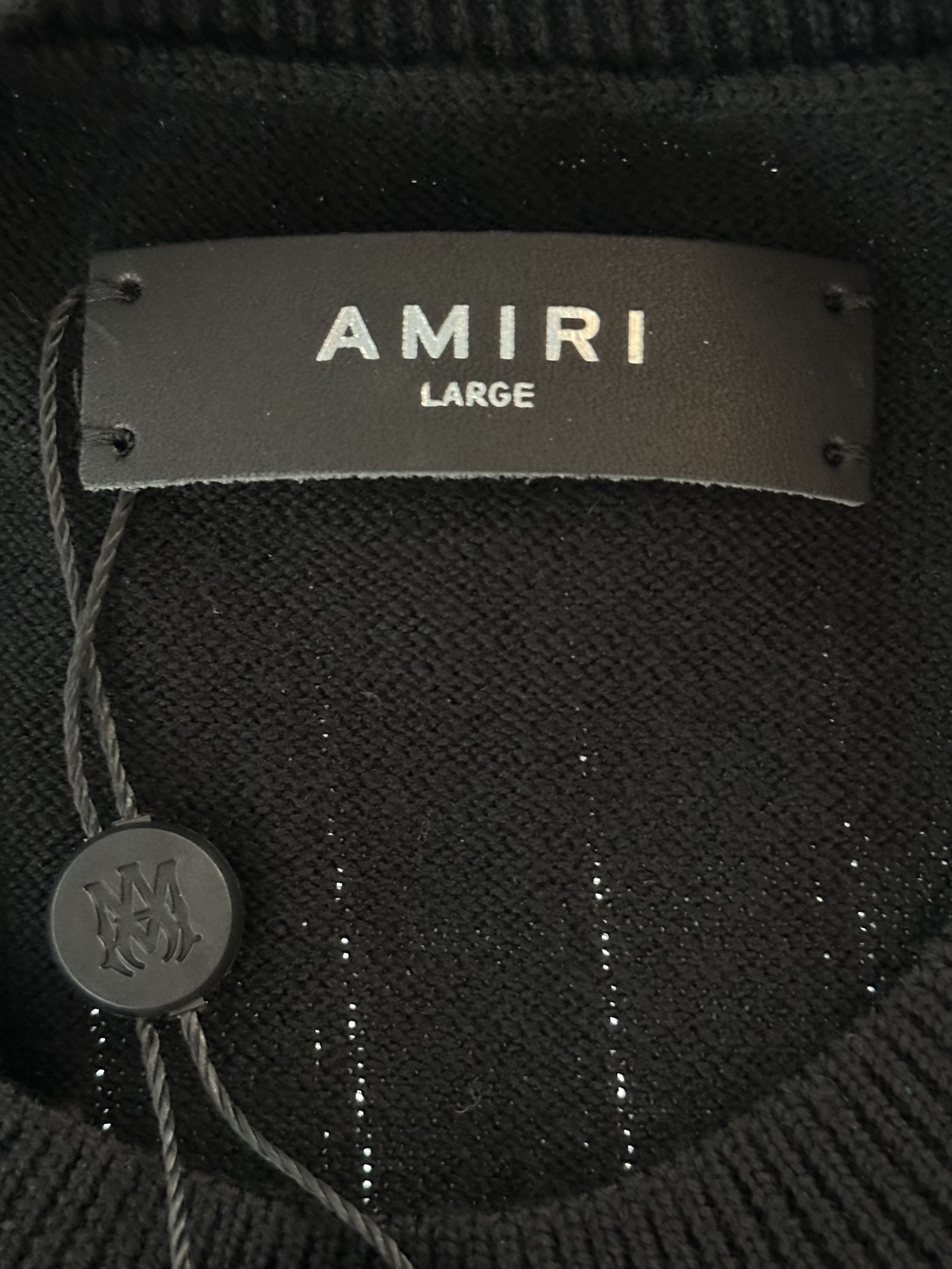 Amiri Amiri Black & White Dragon Logo Wool Sweater Size US S / EU 44-46 / 1 - 3 Thumbnail