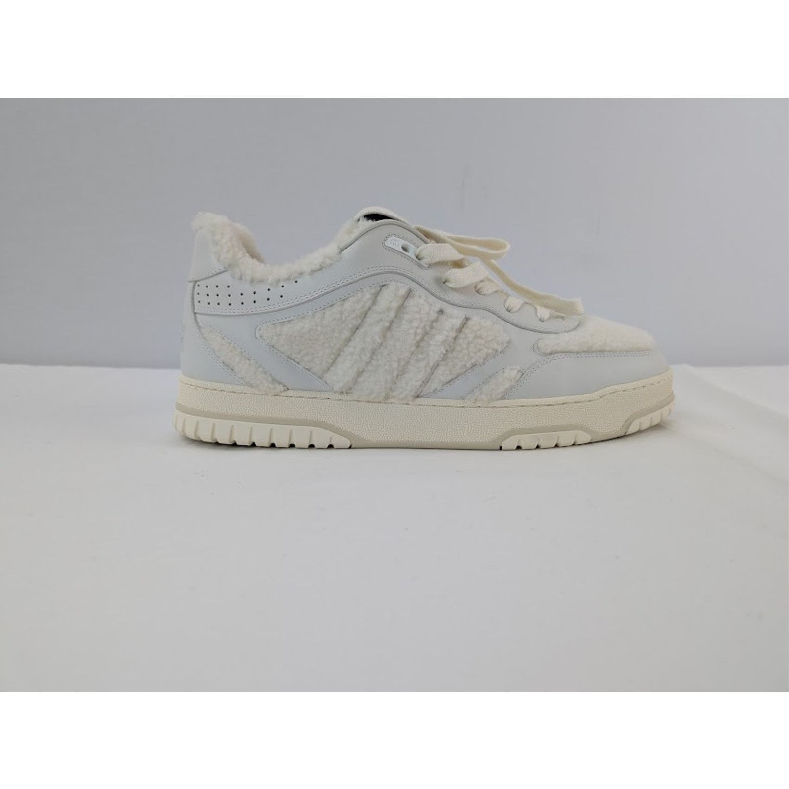 Gucci o1rshd1 Leather Re-Web Sneaker in White Merino Wool-Effect Size US 10 / EU 43 - 4 Thumbnail