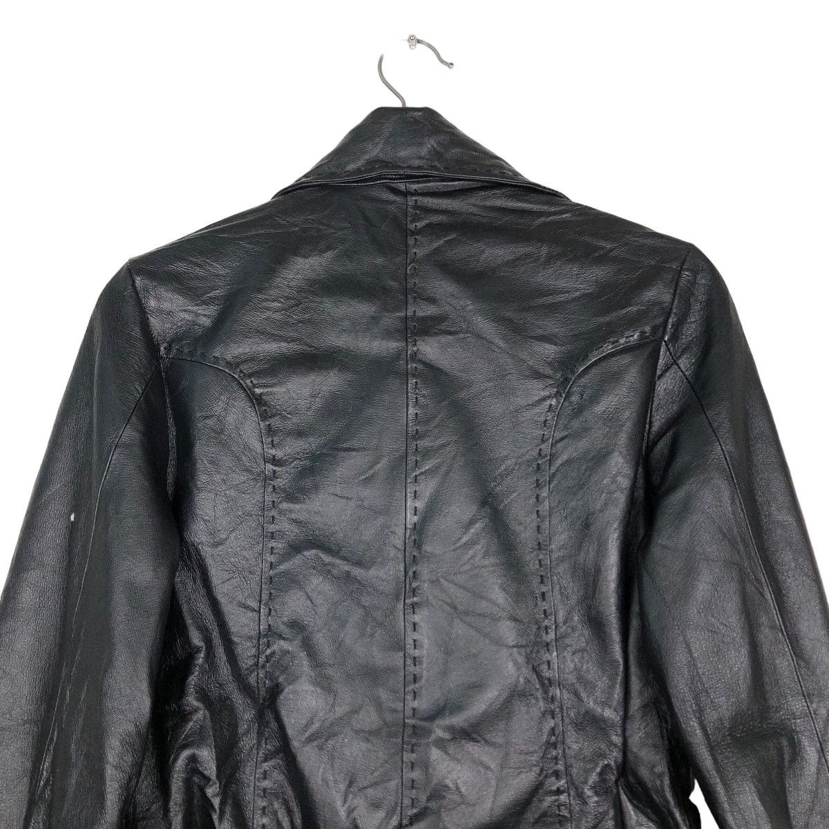 Japanese Brand 🔥Biker Leather Jacket Soft Parachute Design Chest Mania Size US M / EU 48-50 / 2 - 9 Thumbnail