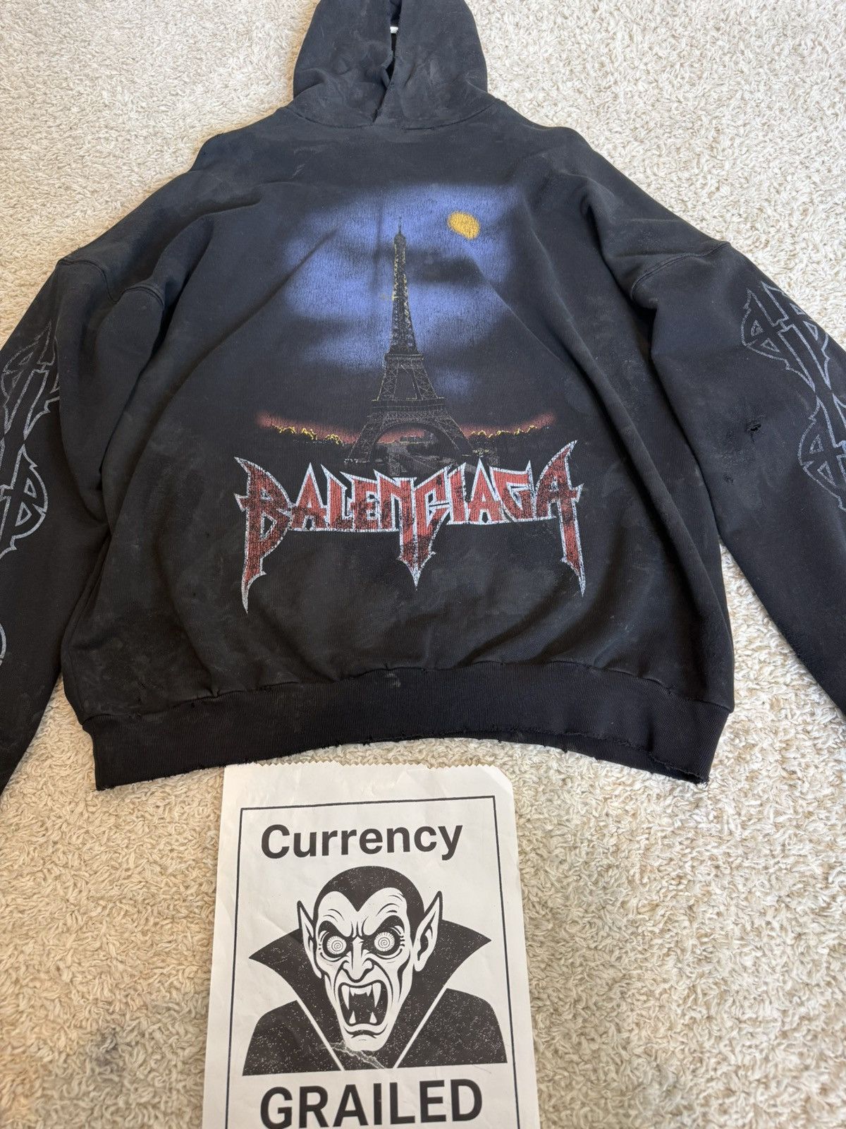 Balenciaga Balenciaga Paris Moon Hoodie Size US S / EU 44-46 / 1 - 21 Thumbnail