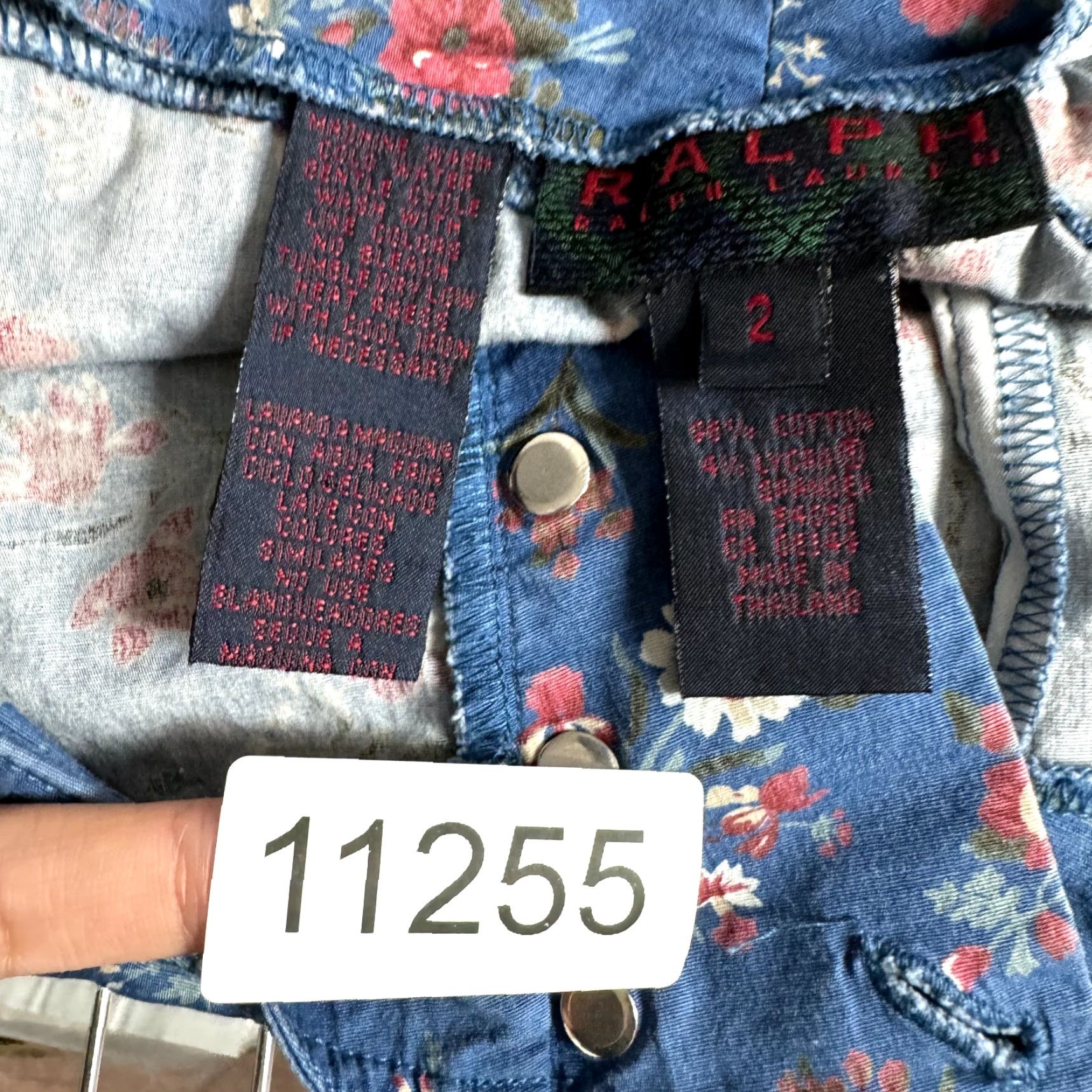 Ralph Lauren VINTAGE Ralph Lauren Mini Skirt 6 27 Medium Blue Ditsy Floral 70s Western Boho Mens Girls Womens Size 28" / US 6 / IT 42 - 7 Thumbnail