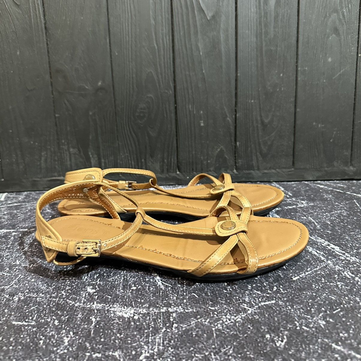 Tod's TOD’S - Women’s Leather Sandals Size 38 Size US 8 / IT 38 - 1 Thumbnail