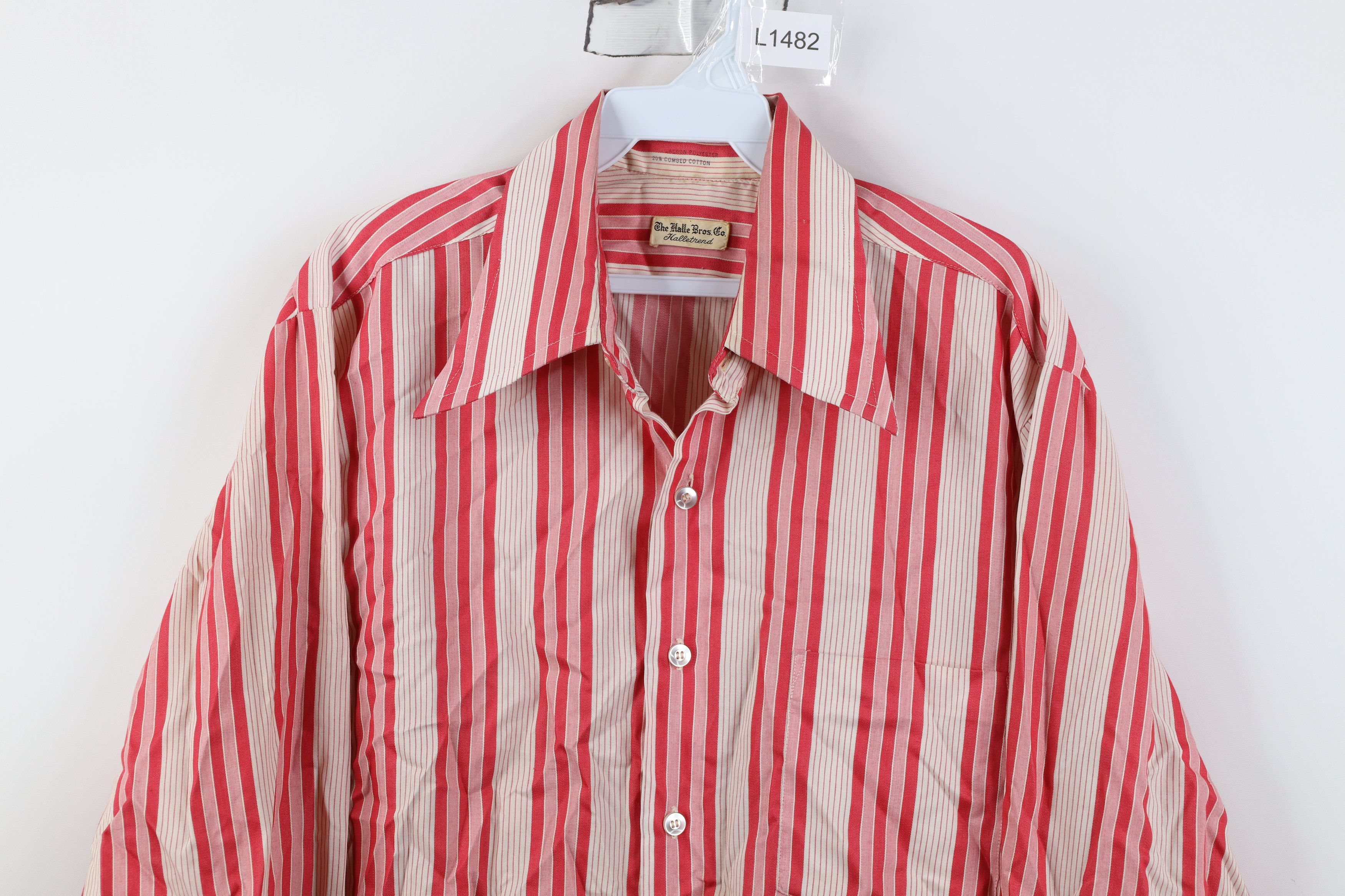 Vintage Vintage 50s 60s Streetwear Collar Striped Button Shirt USA Size US M / EU 48-50 / 2 - 2 Thumbnail