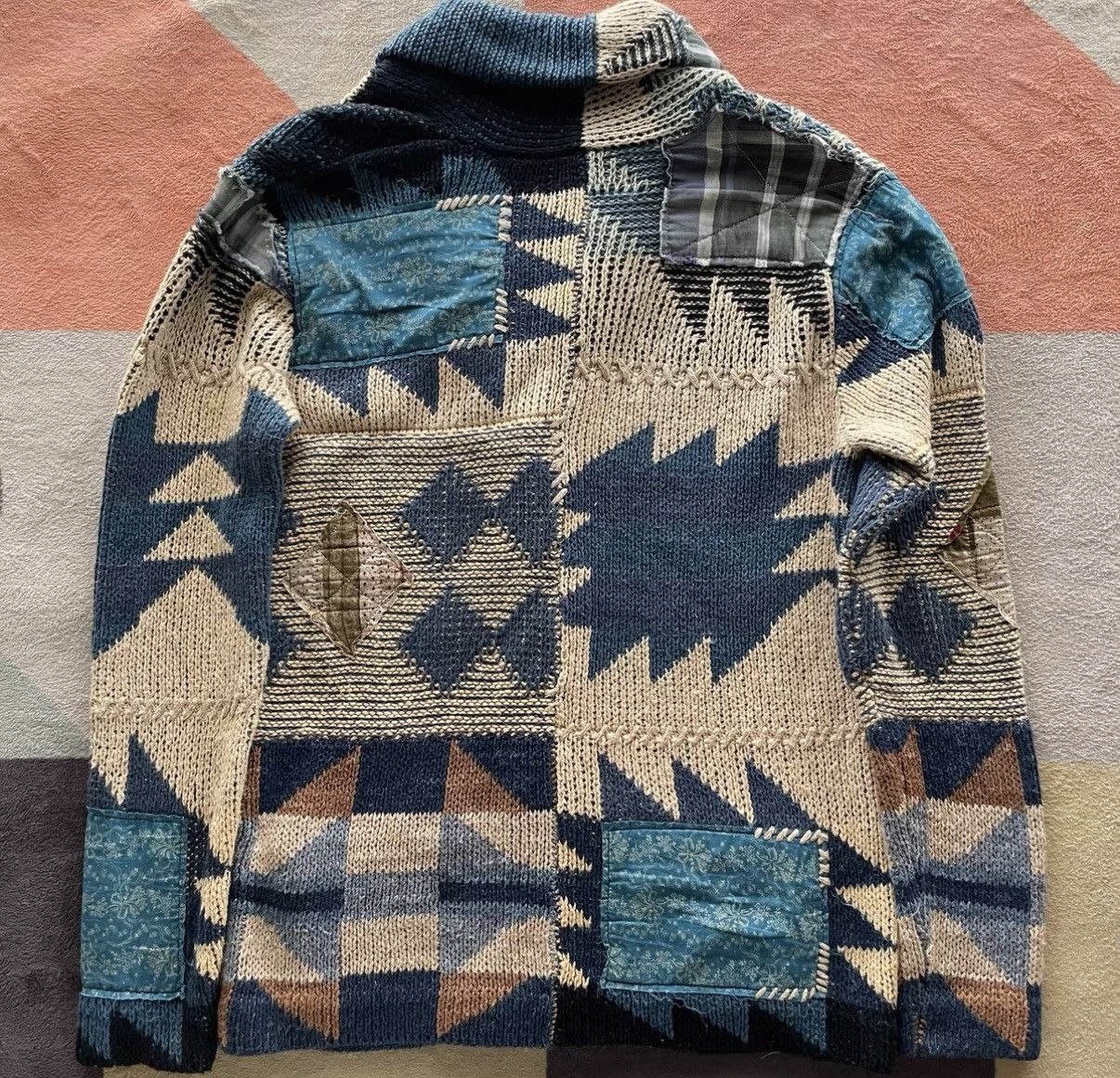 Denim & Supply Ralph Lauren Denim Supply Ralph Lauren Southwestern Patch Sweater K22 Size US XS / EU 42 / 0 - 2 Thumbnail
