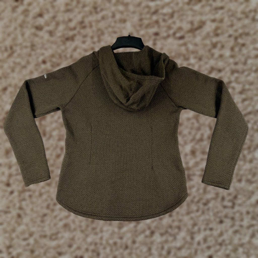 Vintage Columbia Sweater Womens Medium Brown Knit Polyester Shell Fleece Lined Hoodie Size M / US 6-8 / IT 42-44 - 1 Thumbnail