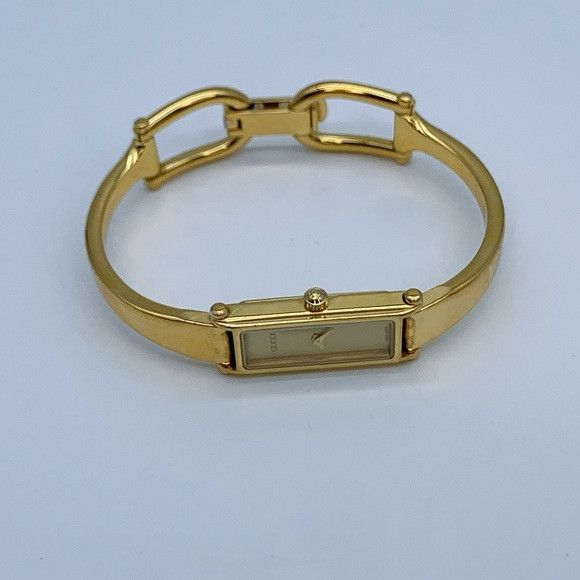 Gucci Vintage GUCCI 1500L Rectangular Gold Plated Quartz Watch Size ONE SIZE - 3 Thumbnail