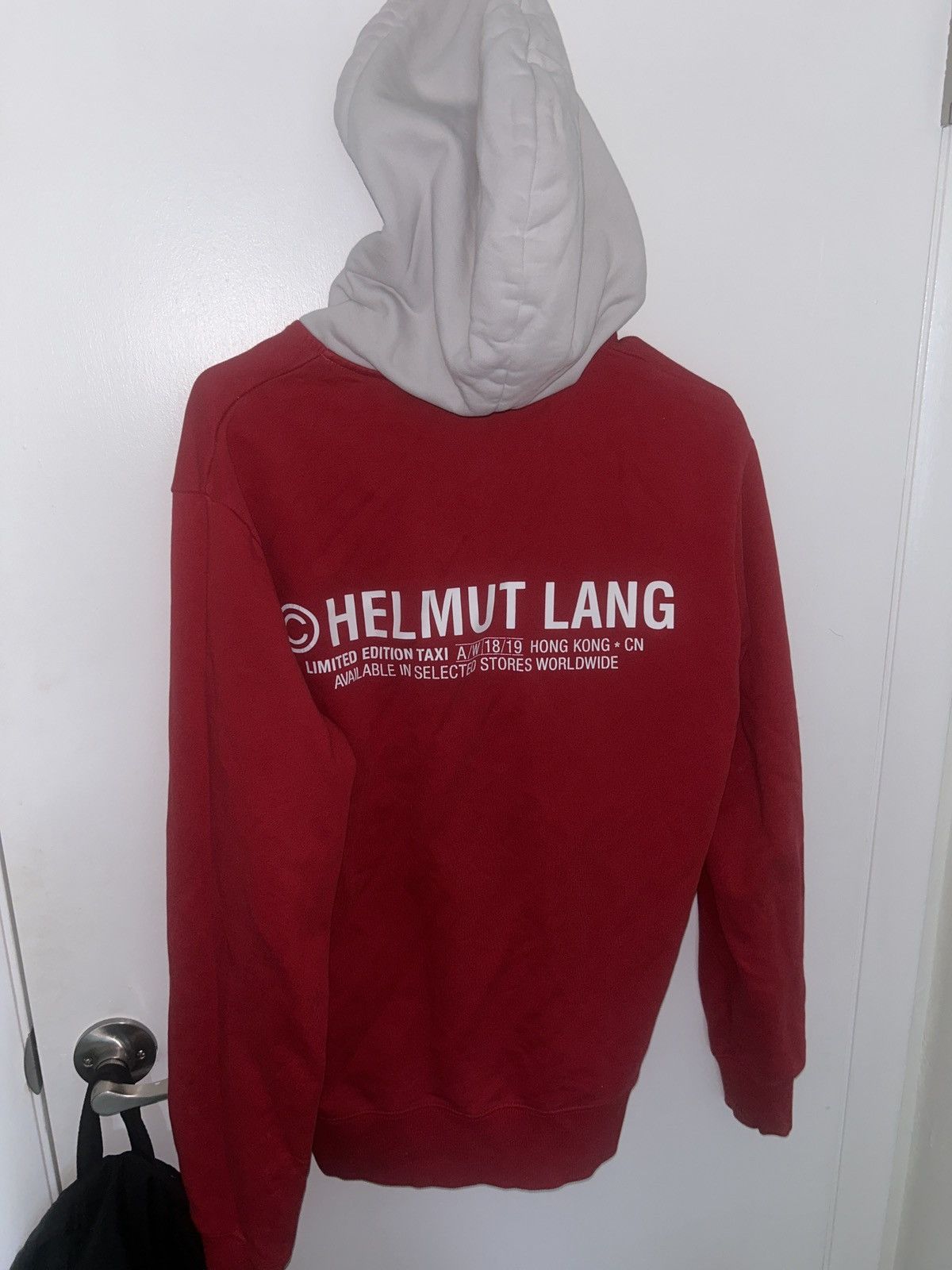 Helmut Lang Helmut lang Taxi hoodie red 2019 Grailed