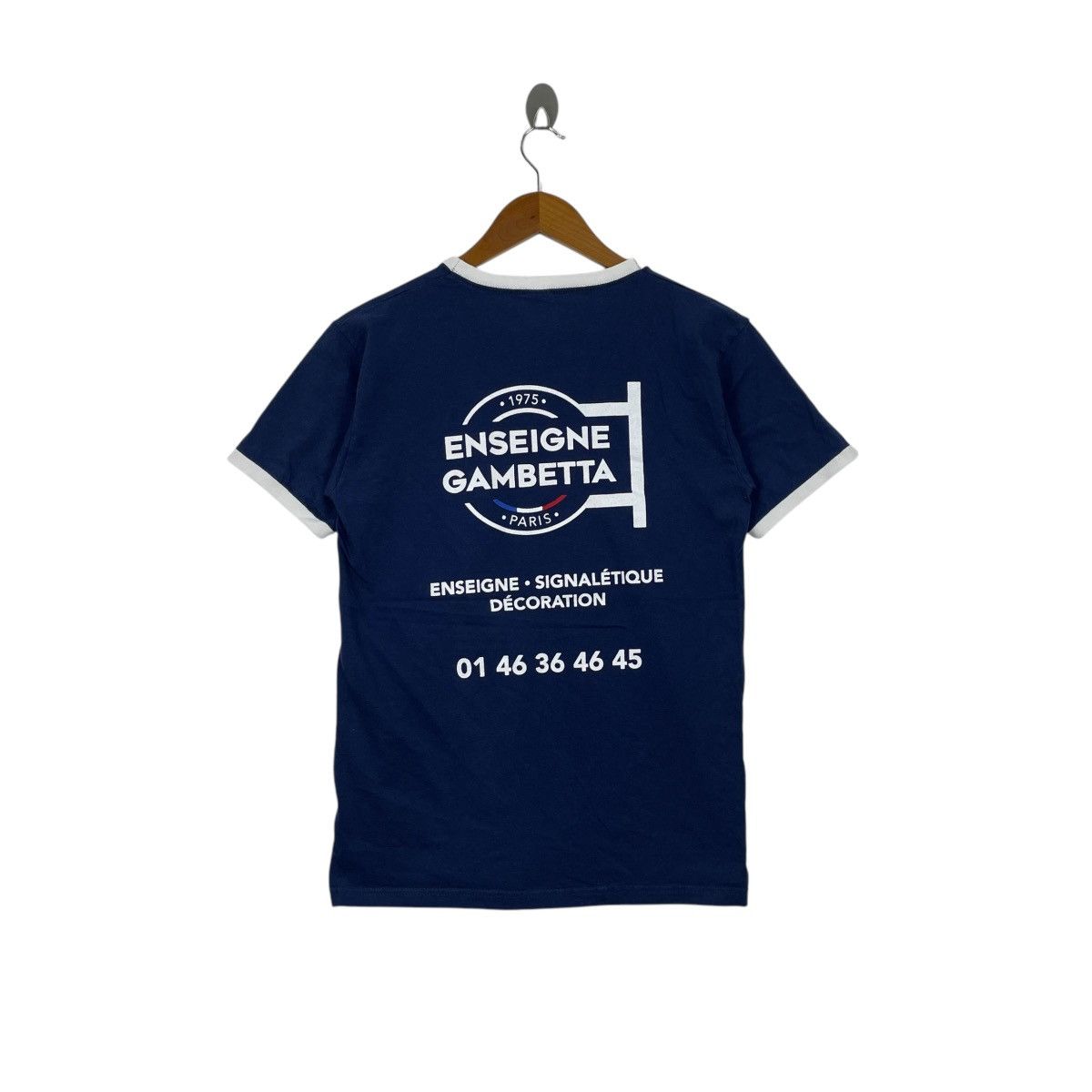 Vintage Enseigne Gambetta Ringer Tee Shirt Size US M / EU 48-50 / 2 - 1 Thumbnail
