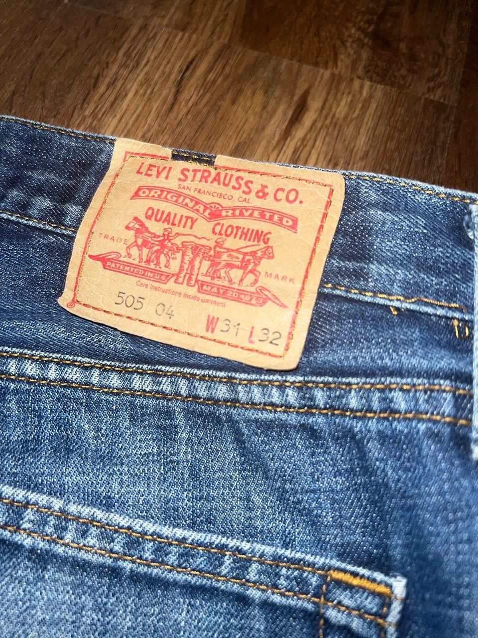 Levi's × Vintage Vintage Levi's 505 Blue Distressed Mud Wash Denim Jeans Size US 31 - 14 Thumbnail