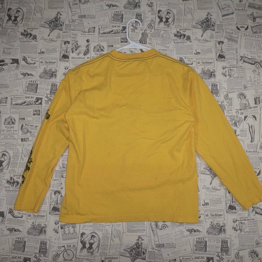 Vintage Large - Vintage Y2K CRB yellow tribal guitar 00s LS T-shirt Size US L / EU 52-54 / 3 - 2 Thumbnail