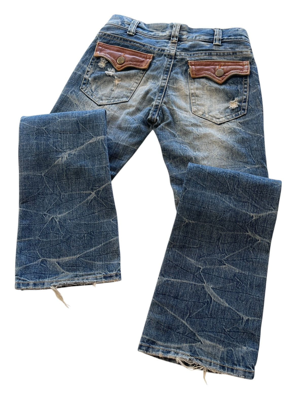 Japanese Brand Vintage Ozz First Pinball Distressed Flare Denim Size US 30 / EU 46 - 6 Thumbnail