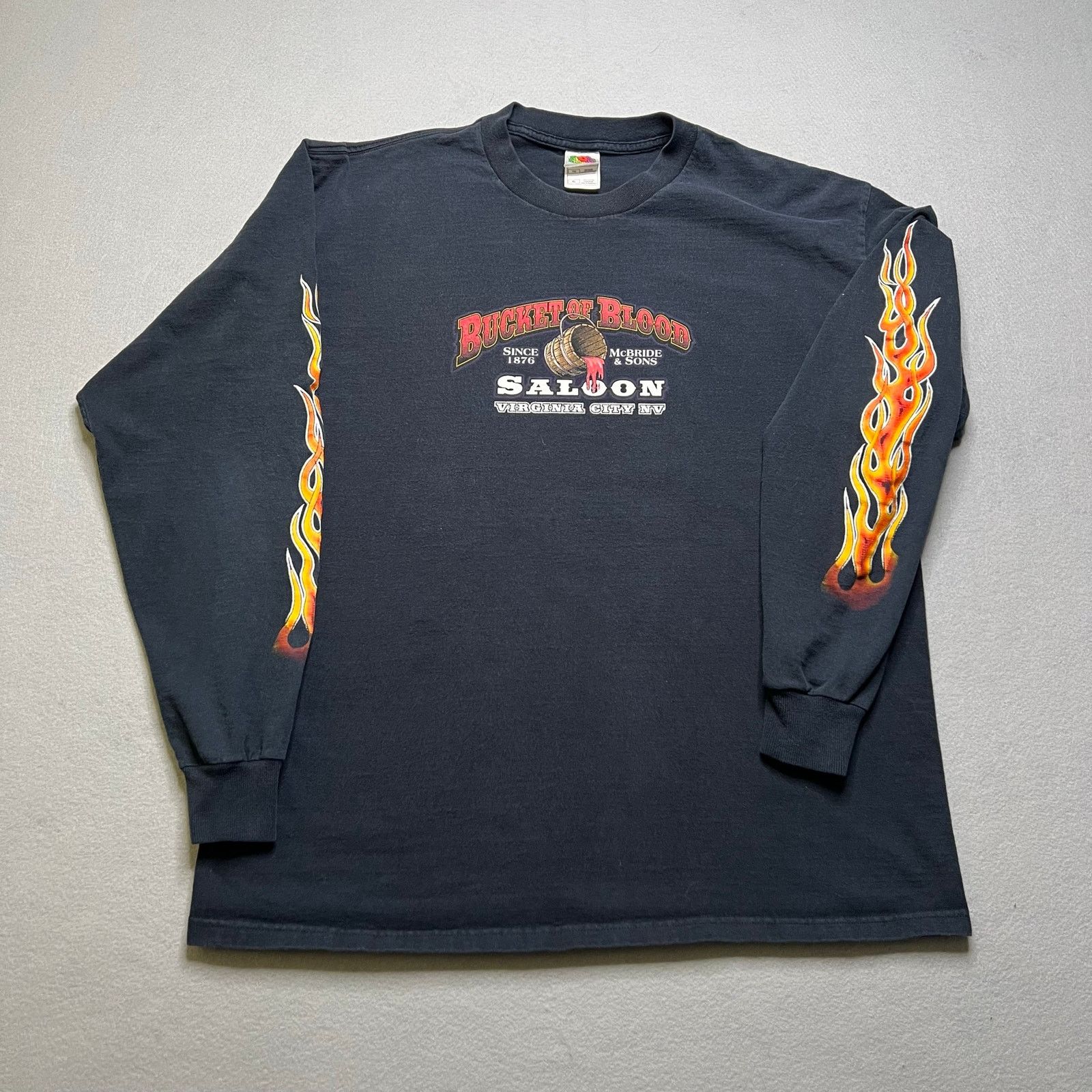 Fruit Of The Loom Vintage Bucket Of Blood Saloon Virginia City NV T Shirt XL Size US XL / EU 56 / 4 - 8 Thumbnail