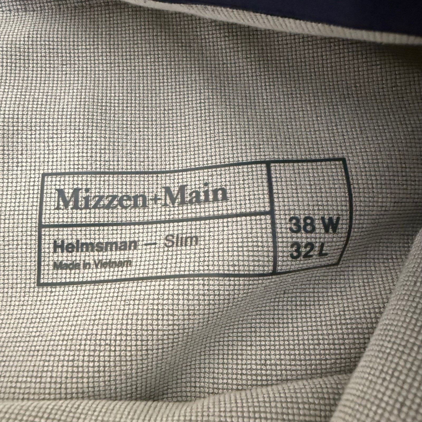 Mizzen+Main Mizzen+Main Helmsman Pants Mens 38x32 Gray Slim Fit Stretch Size US 38 / EU 54 - 2 Thumbnail