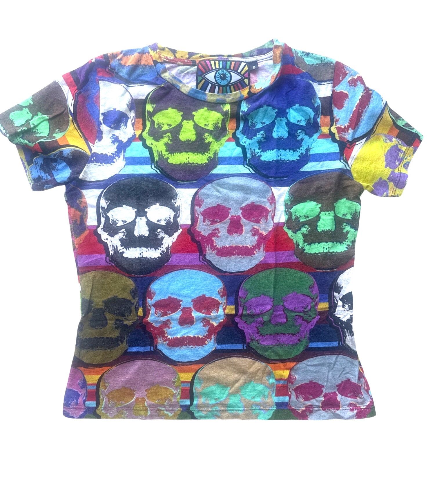 Libertine Libertine Skull Graphic Print T-Shirt Short Sleeve Crew Neck Size S / US 4 / IT 40 - 1 Thumbnail