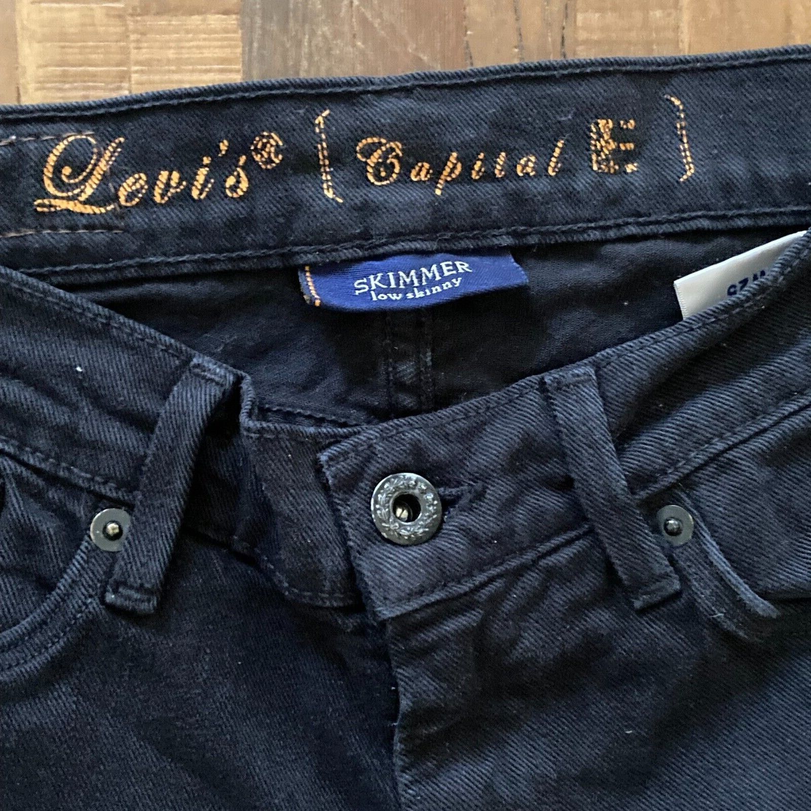 Levi's Levis Capital E Women's "Skimmer" Low Skinny Black W 25 Size 25" / US 0 / IT 36 - 10 Thumbnail