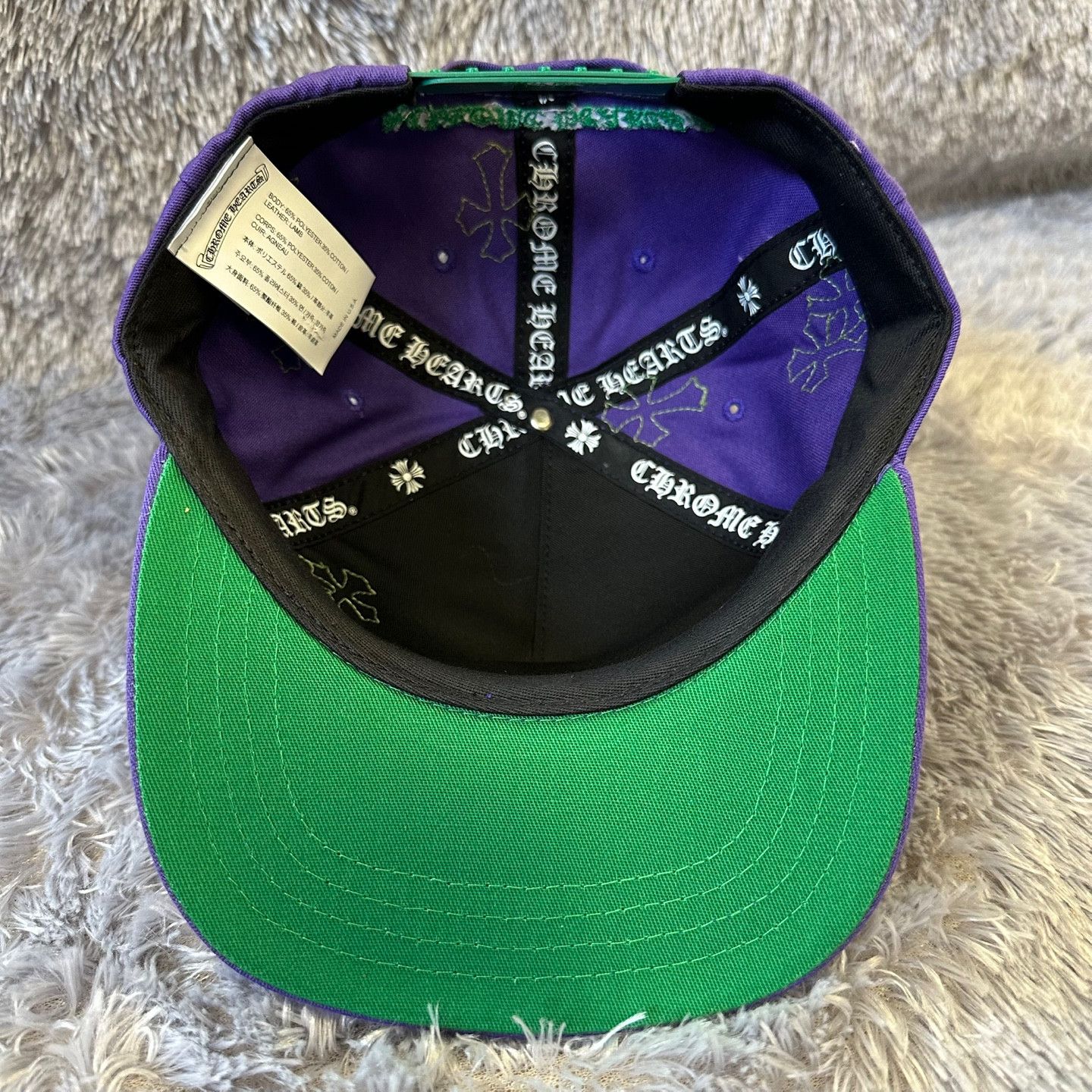 Chrome Hearts Purple CH Trucker Green Leather Cross Patch Size ONE SIZE - 4 Thumbnail
