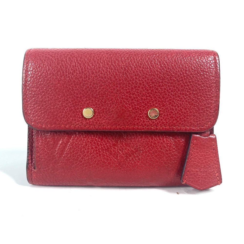 Louis Vuitton Louis Vuitton M62185 Monogram Amplant Small Leather Belt Worn By Commoners In Ancient Japan Pont Neuf Compact Wallet Threefold Women Three Red Size ONE SIZE - 1 Thumbnail