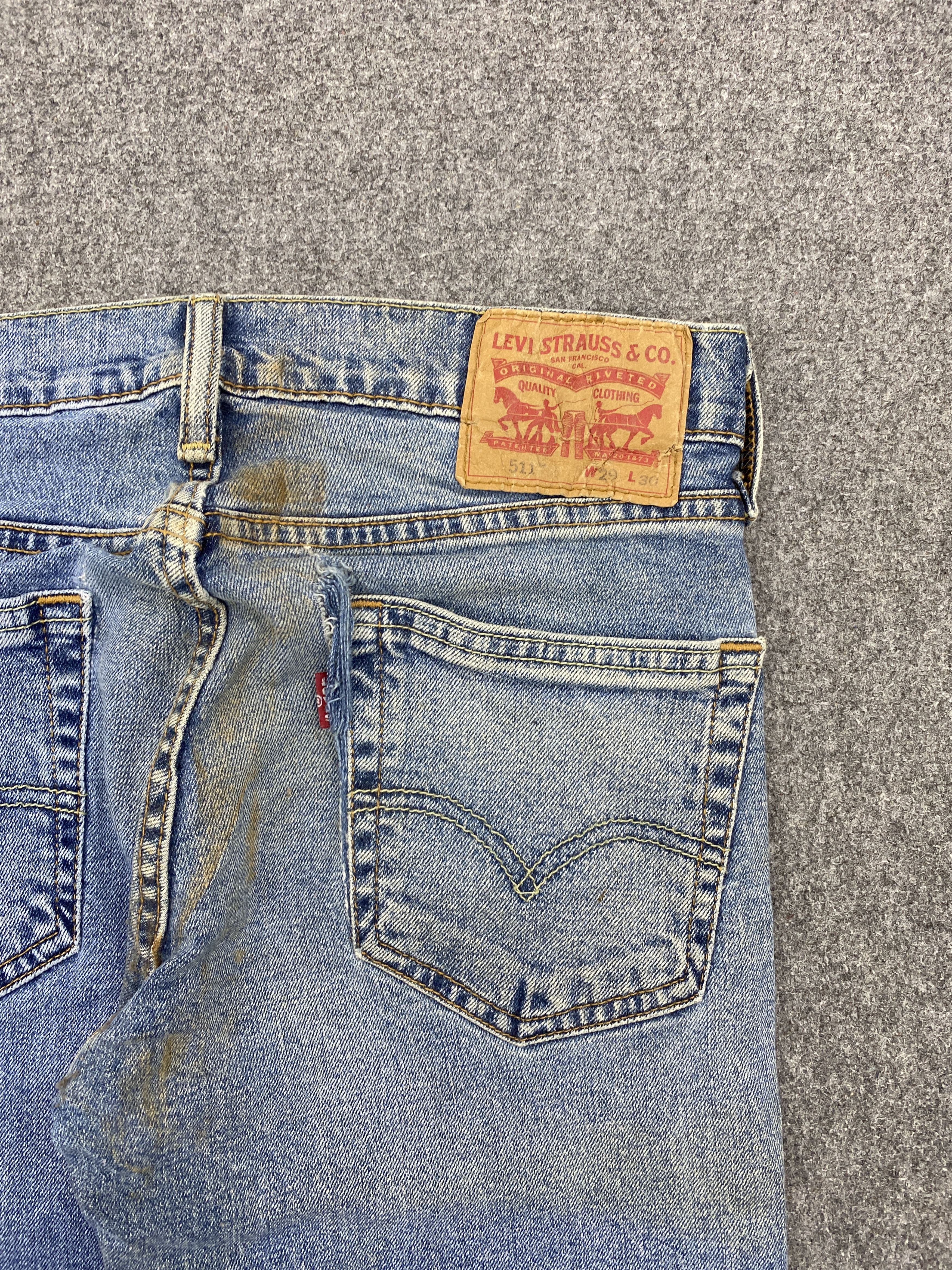 Levi's Vintage Distressed Levis 511 Faded Blue Jeans S0033 28x29 Size US 28 / EU 44 - 15 Thumbnail