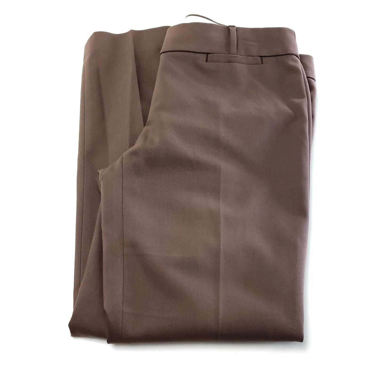 Ann Taylor Ann Taylor Cotton Polyester Spandex Brown Flat Front Pants S Size 27" / US 4 / IT 40 - 1 Thumbnail