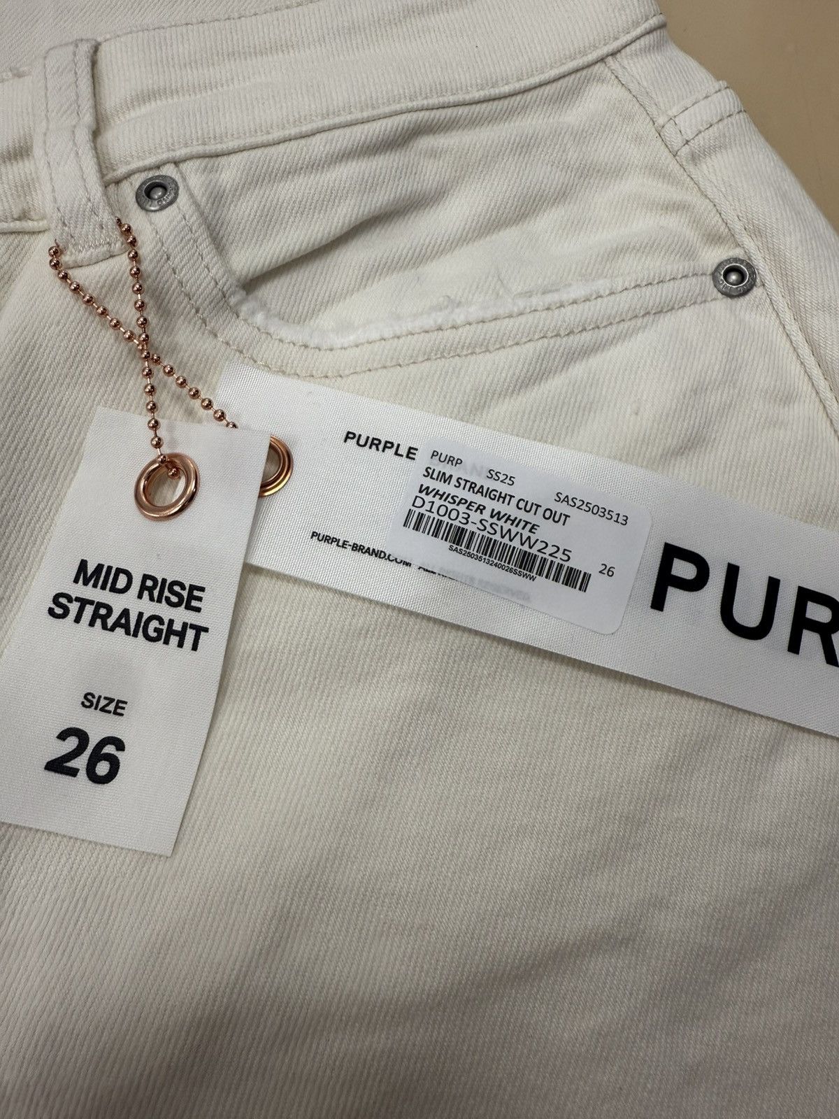 Other Purple Brand Whisper White Slim Jeans Size 26" / US 2 / IT 38 - 2 Thumbnail