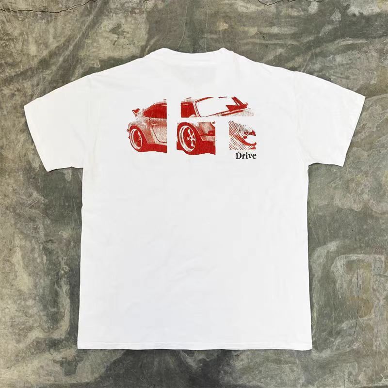 Vintage White washed vintage car print t-shirt Size US M / EU 48-50 / 2 - 1 Thumbnail