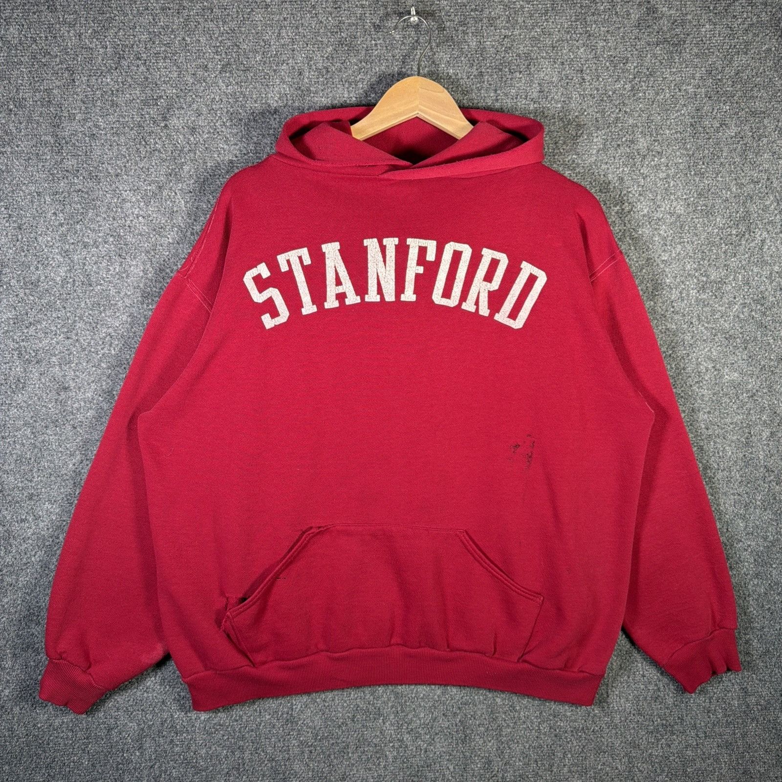 Russell Athletic True Vintage Hoodie Mens XL Red 70s Stanford Russell College Size US XL / EU 56 / 4 - 1 Thumbnail