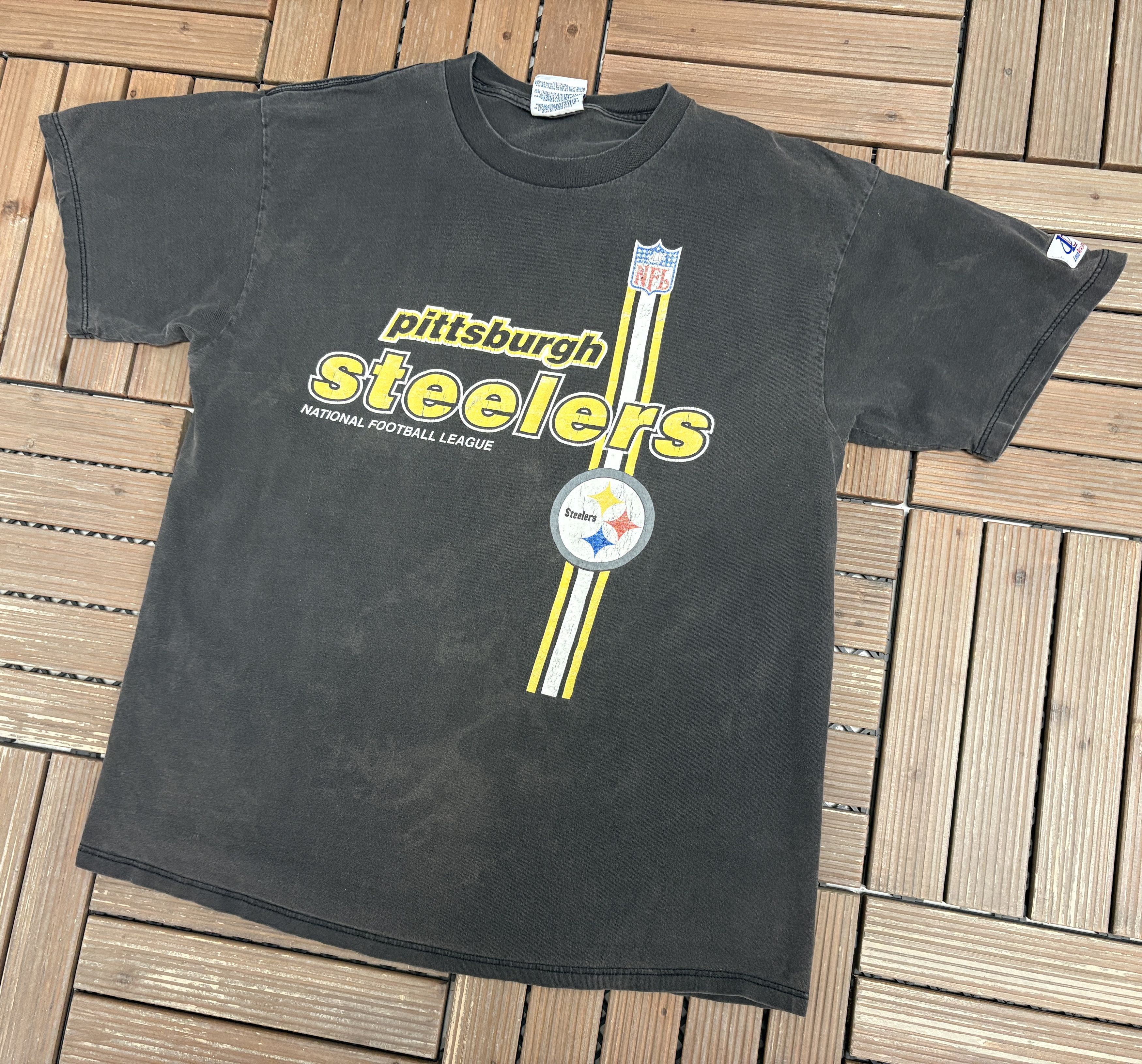 Logo Athletic × Vintage Pittsburgh Steelers Vintage Black T-Shirt Tee Size US L / EU 52-54 / 3 - 3 Thumbnail