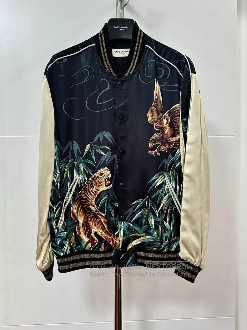 Saint Laurent Paris Saint Laurent Paris Tiger Eagle Silk Jacket Size US S / EU 44-46 / 1 - 1 Thumbnail