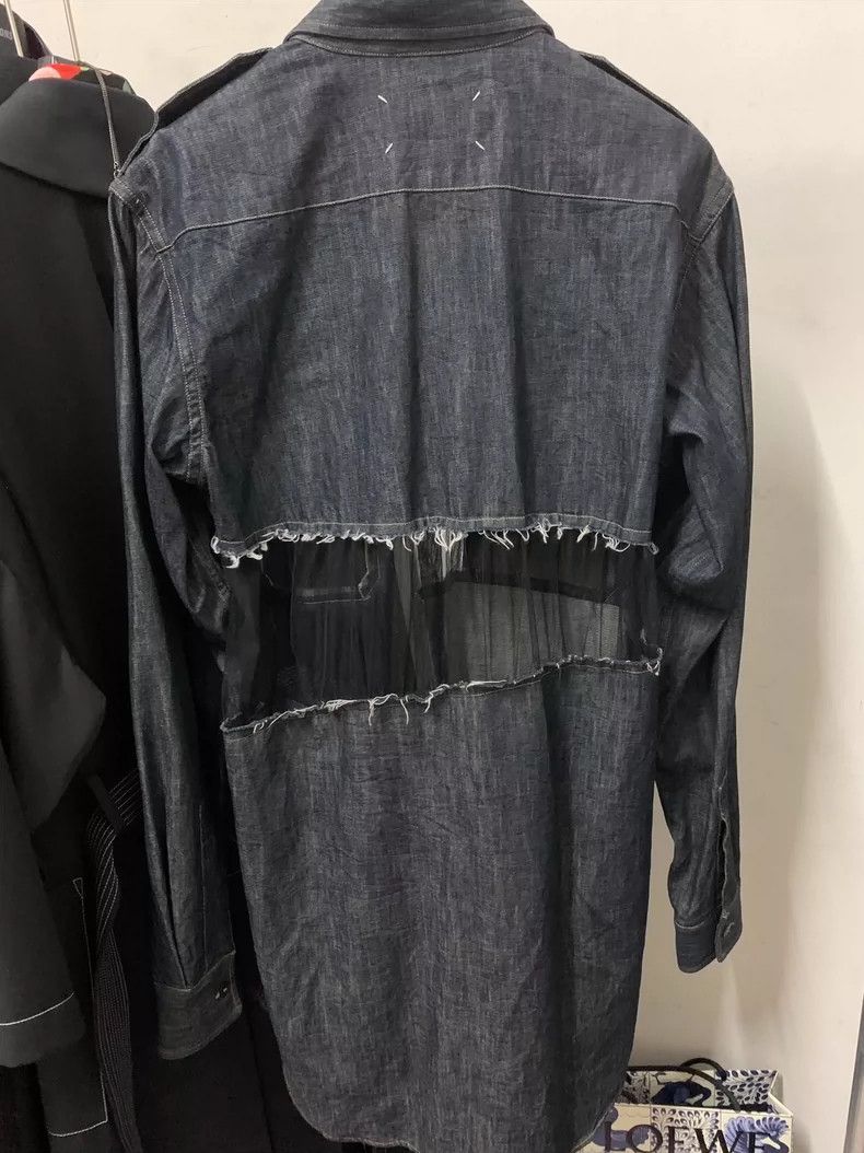 Maison Margiela Maison Margiela Mesh stitching denim jacket Size M / US 6-8 / IT 42-44 - 2 Thumbnail