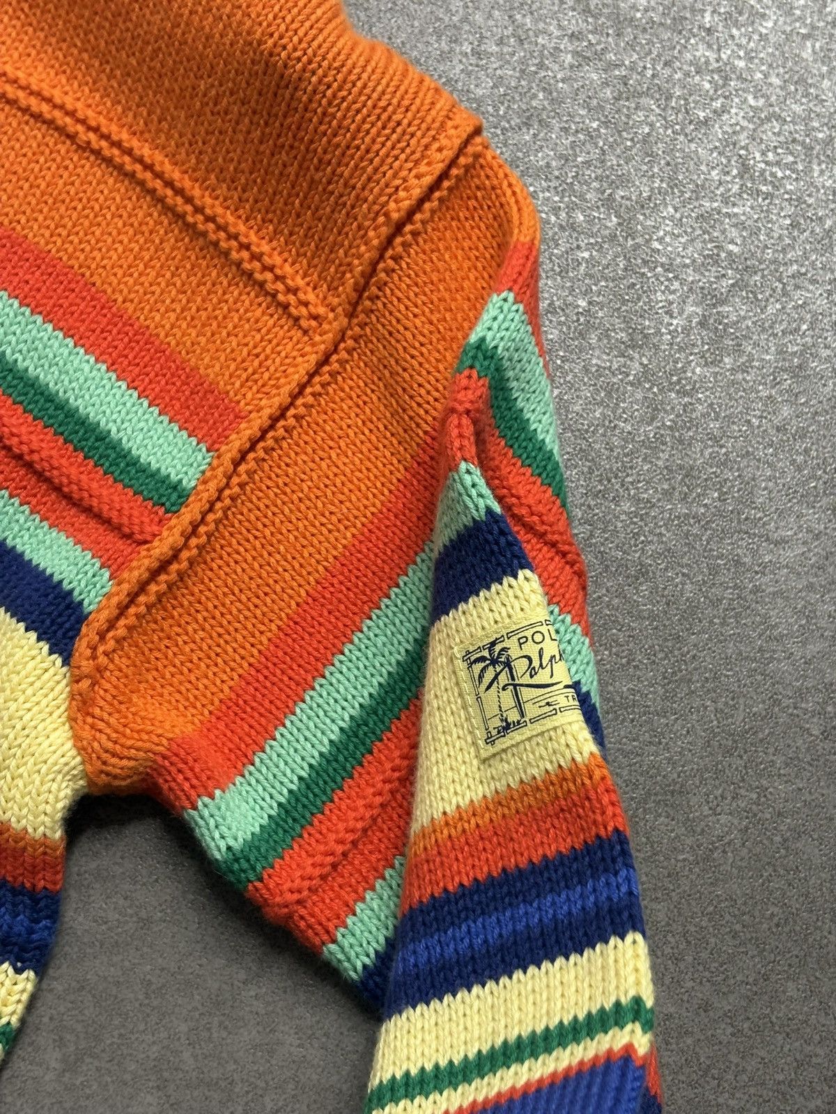 Polo Ralph Lauren Orange Striped Cotton Linen Sweater Ralph Lauren S Size US S / EU 44-46 / 1 - 3 Thumbnail