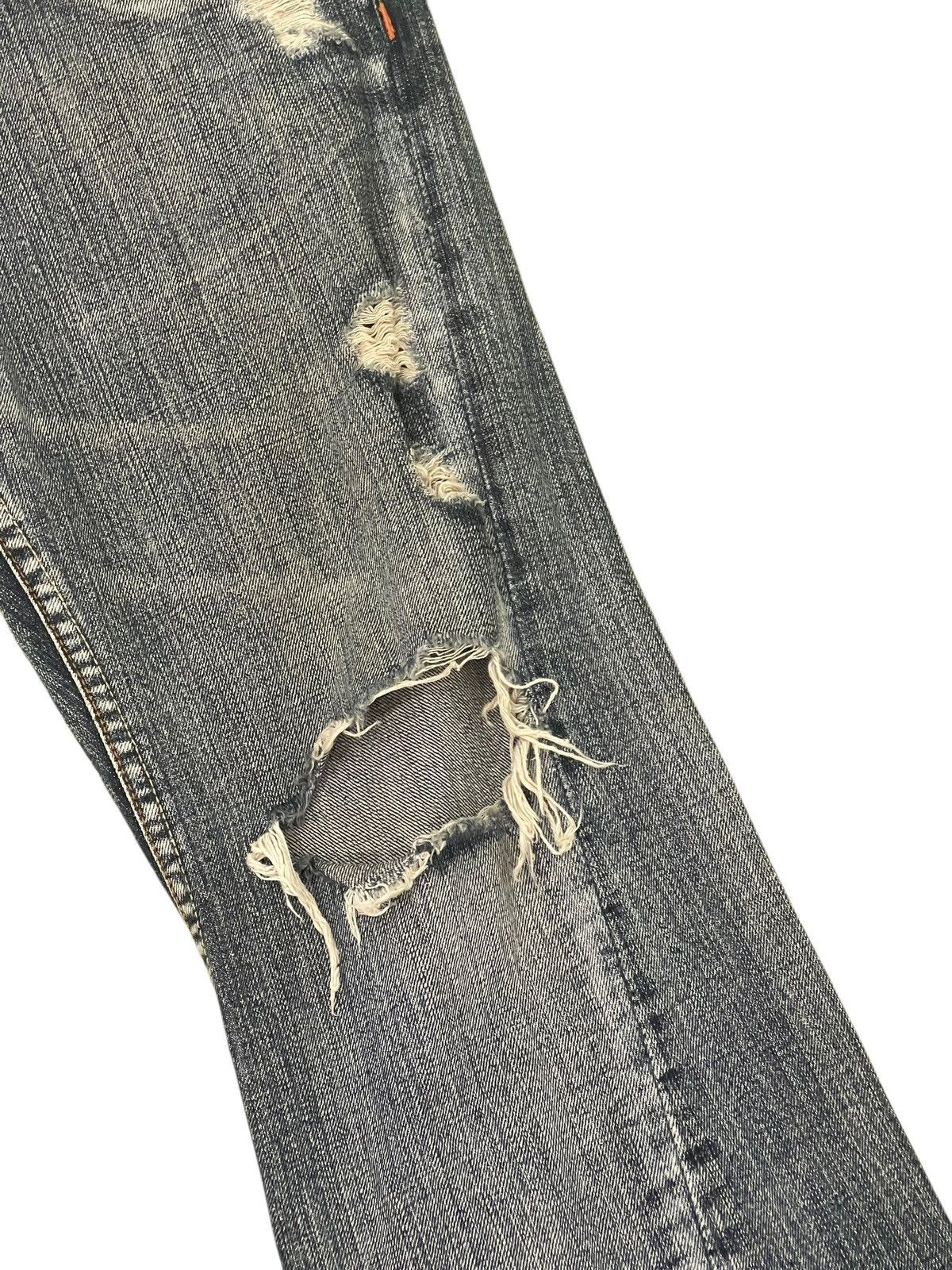 Japanese Brand Flare Jeans Semantic Design Distress Python Low Rise 2🟦 Size US 33 - 7 Thumbnail
