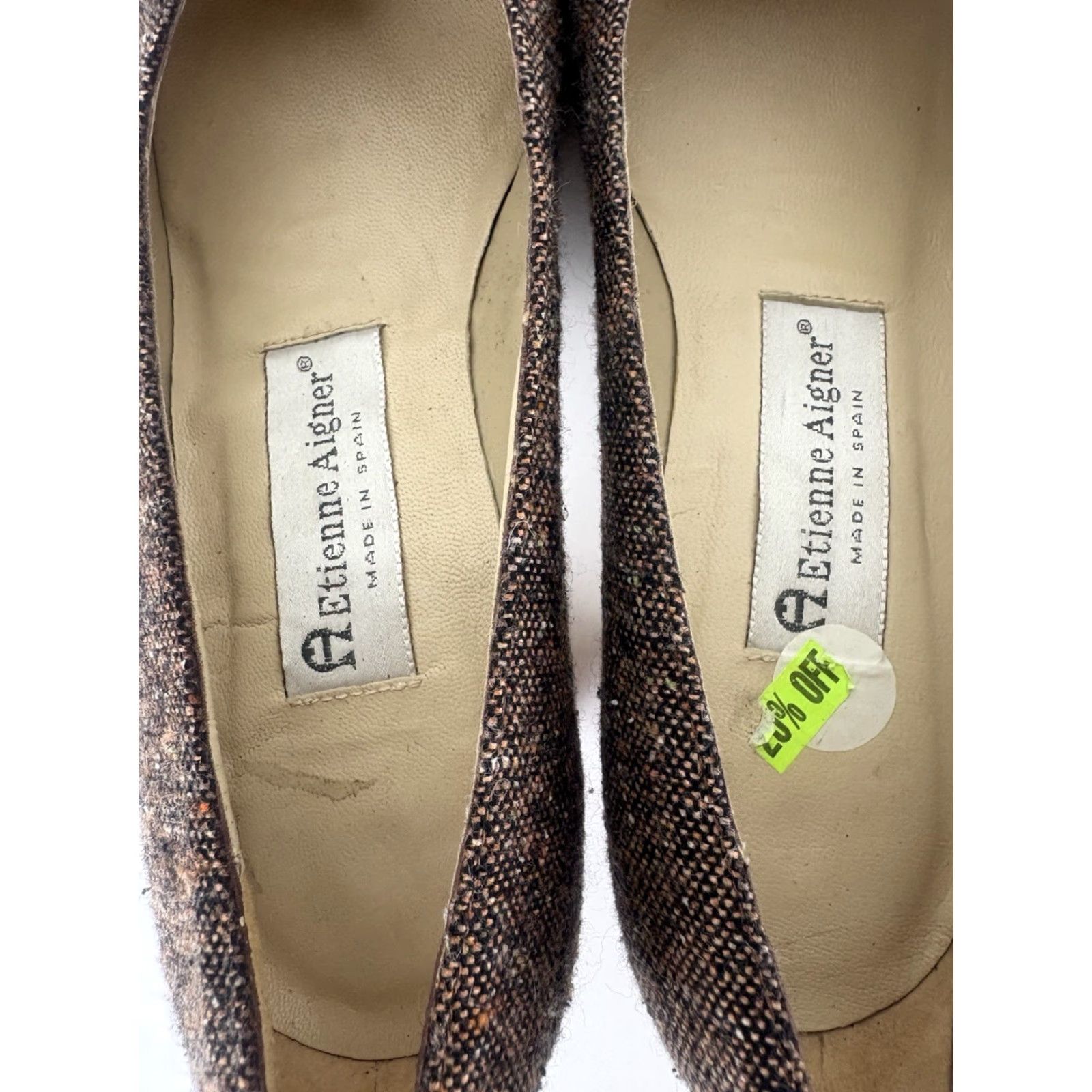 Etienne Aigner Etienne Aigner Strada Fabric Upper 2.5in Square Toe Heels Womens Size 6M Spain Size US 6 / IT 36 - 5 Thumbnail