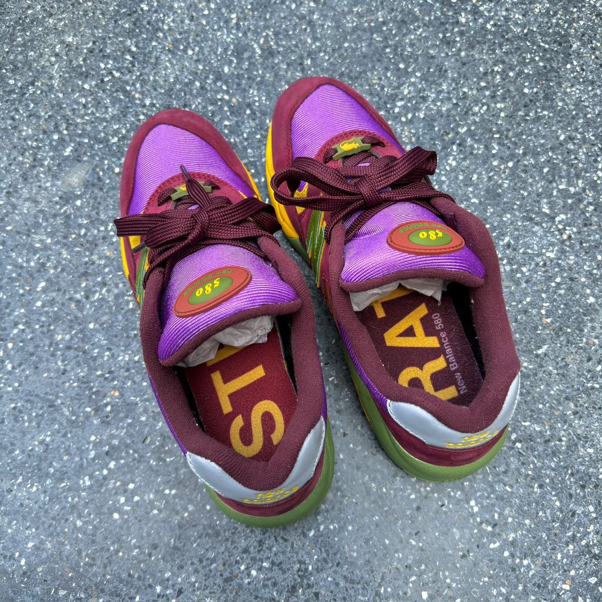 New Balance × Stray Rats New Balance 580 x Stray Rats Maroon Purple Size US 9 / EU 42 - 3 Thumbnail