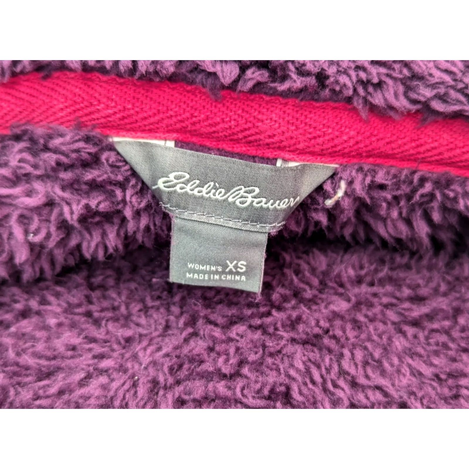 Eddie Bauer Eddie Bauer Jacket Women XS Purple Sherpa Lined Fleece Full Zip Pockets Vintage No Size XS / US 0-2 / IT 36-38 - 6 Thumbnail