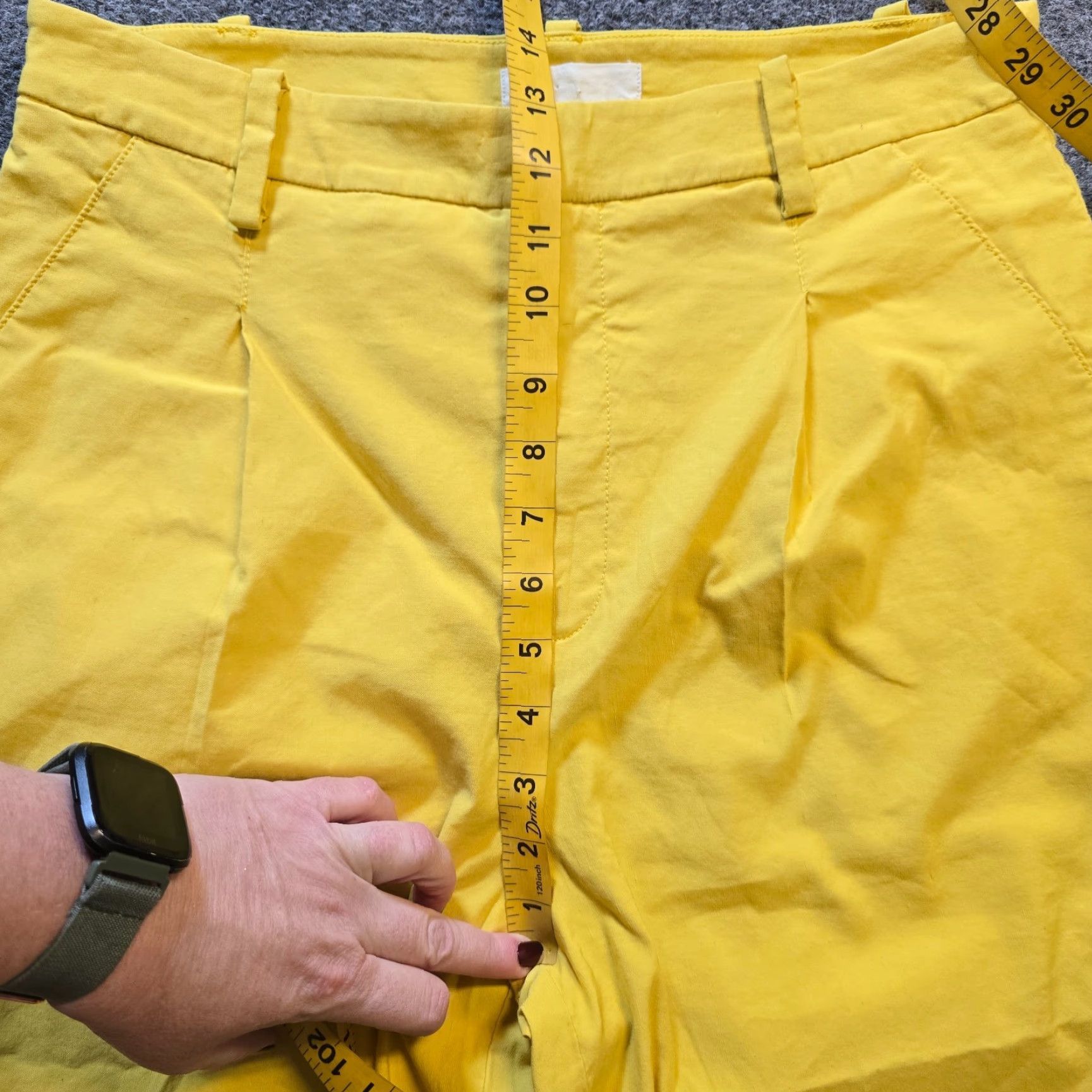 Anthropologie Maeve Pants Women Size 8 Yellow Linen Blend Wide-Leg Crop Pleated Casual Anthropologie Shirt? Size 30" / US 8 / IT 44 - 6 Thumbnail