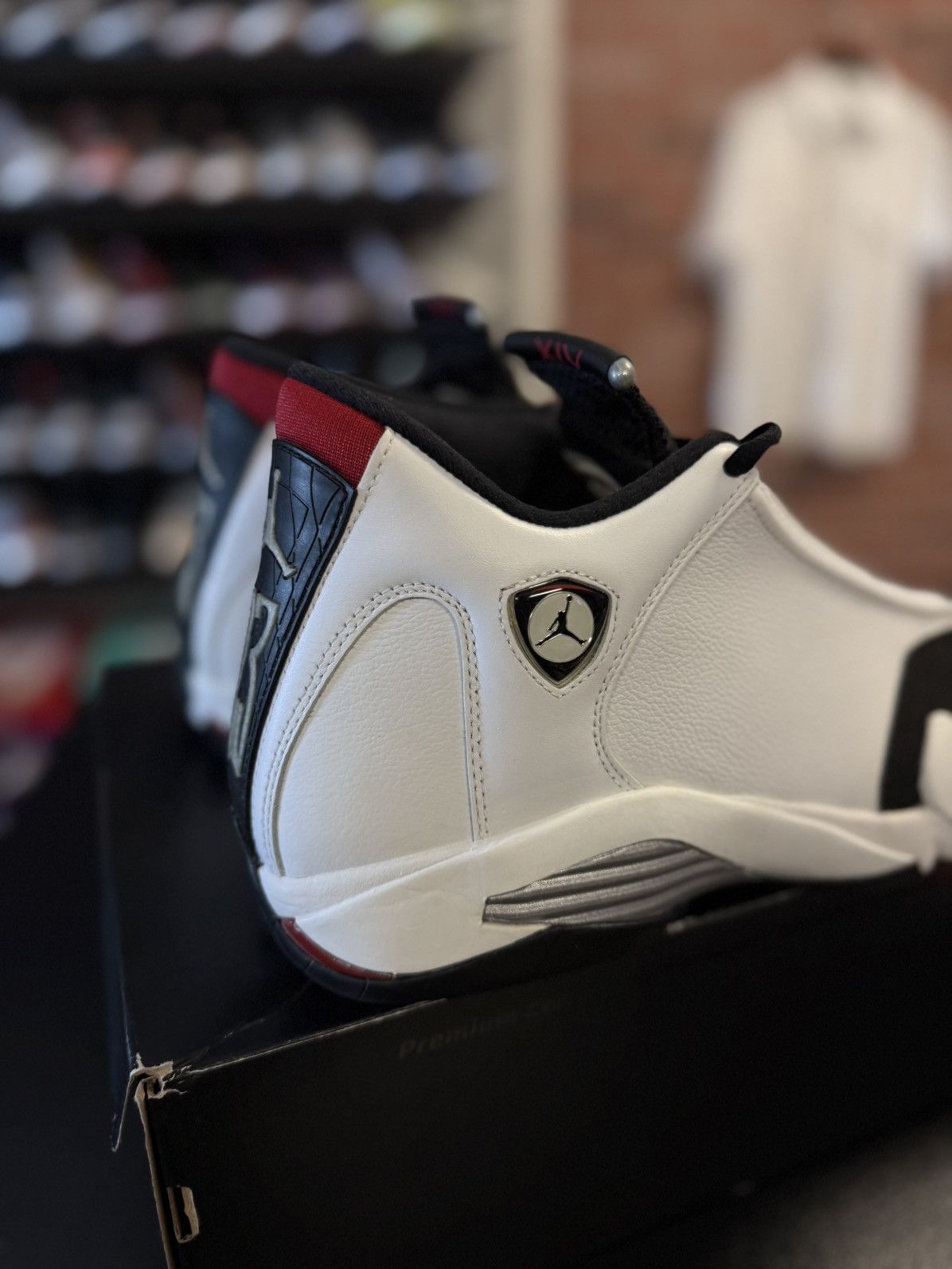 Jordan Brand × Nike Jordan 14 Black Toe 2014 (487471-102) Size 10.5 Size US 10.5 / EU 43-44 - 6 Thumbnail