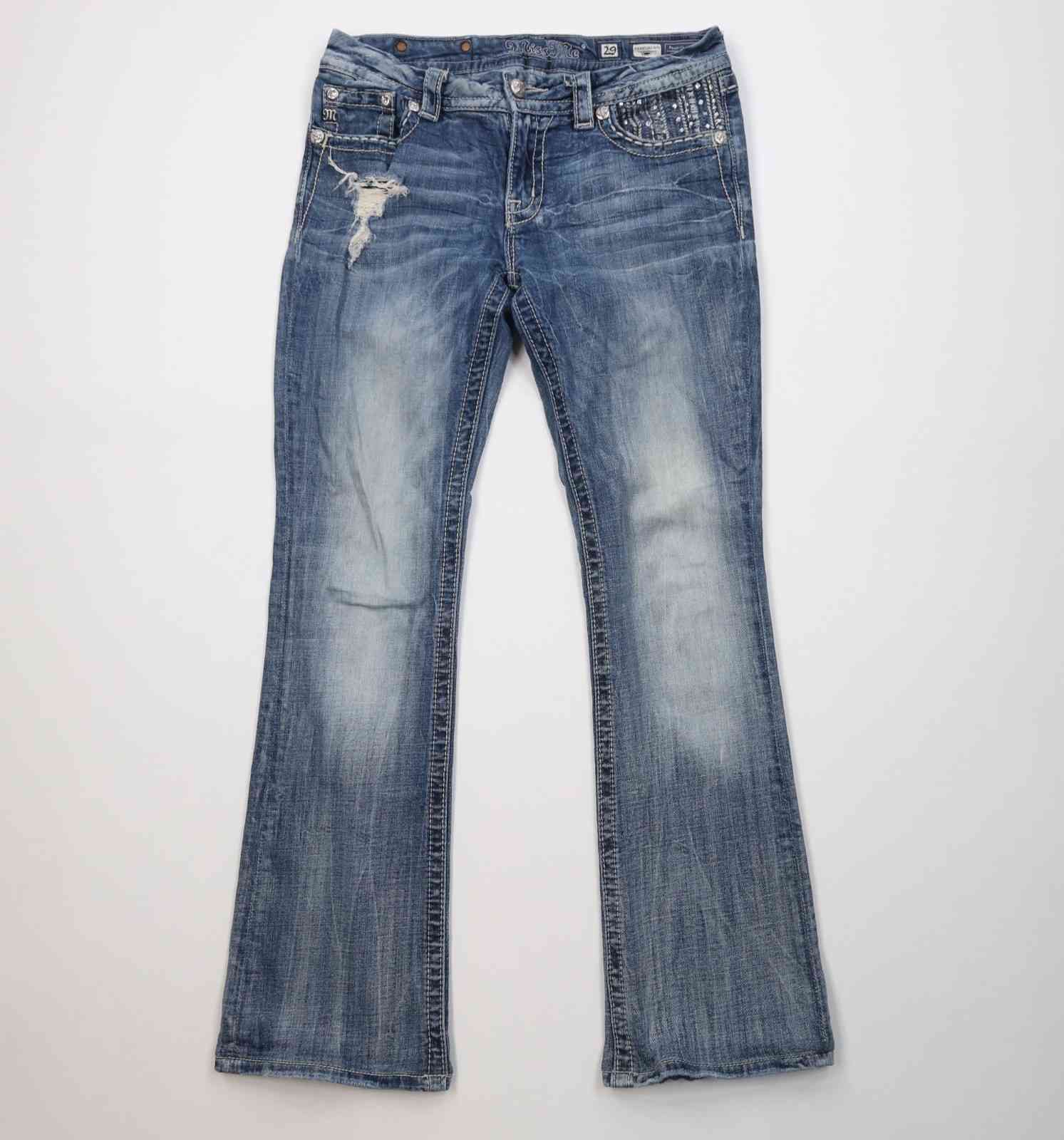 Miss Me Miss Me Stretch Signature Rise Boot Flared Denim Jeans Size 29" - 1 Thumbnail
