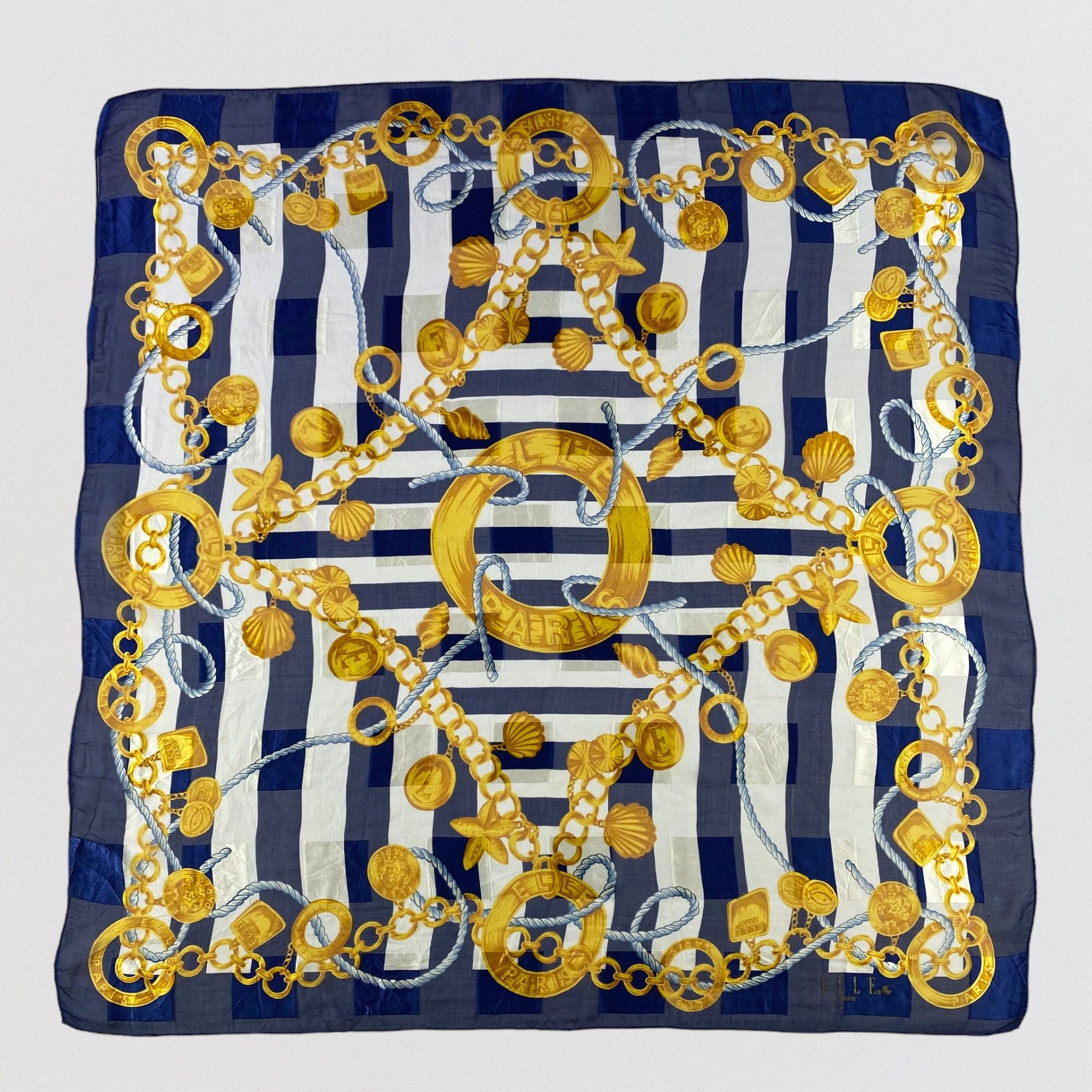Japanese Brand × Vintage Vintage Elle Paris Silk Scarf SS085 Size ONE SIZE - 1 Thumbnail