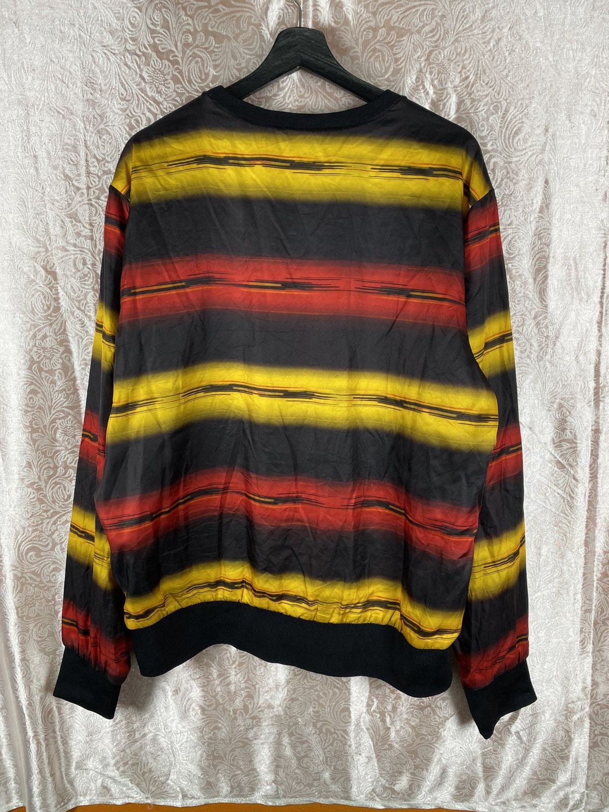 Rocawear Vintage Rocawear Striped Crewneck Black Red Yellow Size US L / EU 52-54 / 3 - 7 Thumbnail