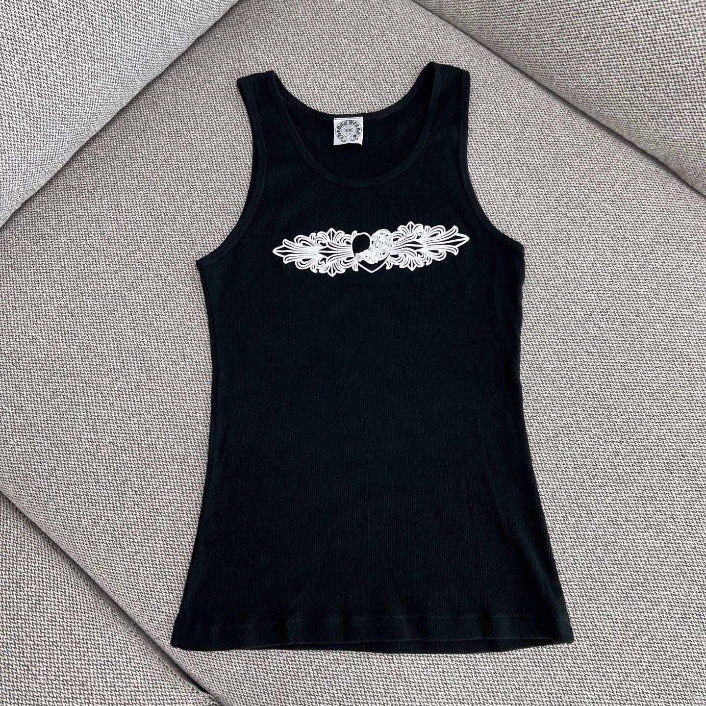 Chrome Hearts chrome hearts black ribbed tank top Size XL / US 12-14 / IT 48-50 - 1 Thumbnail