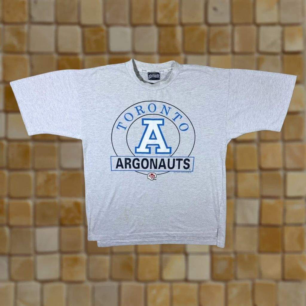 Vintage VINTAGE Softwear CFL Toronto Argonauts Football Graphic Single Stitch T-Shirt XL Grey Mens XL Graphic Logo Print 1992 Size US XL / EU 56 / 4 - 1 Thumbnail