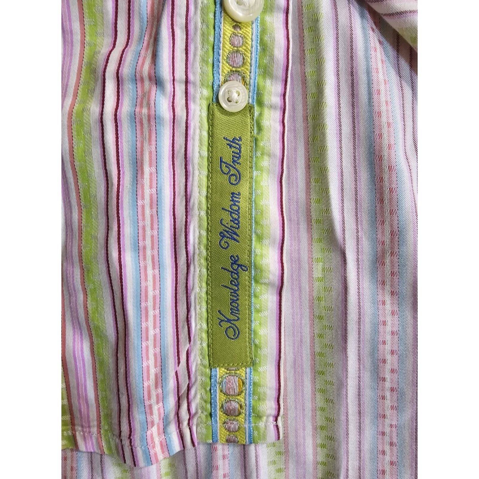 Robert Graham Robert Graham Signature Button Up Dress Shirt Multicolor Design Barrel Cuffs Lg Mens Size 42R - 7 Thumbnail